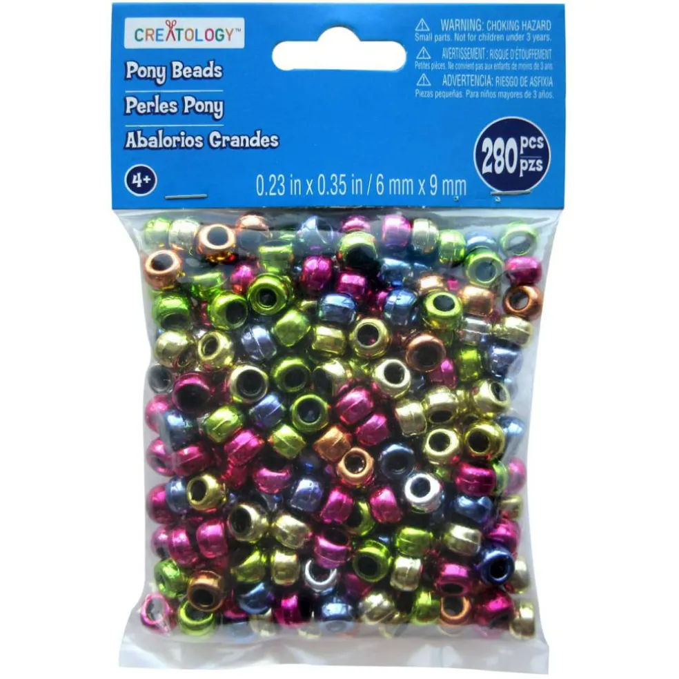9mm Metallic Pony Beads by Creatology™