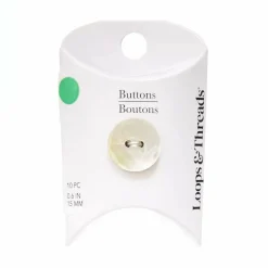15mm Mother of Pearl Round Buttons, 10ct. by Loops & Threads®