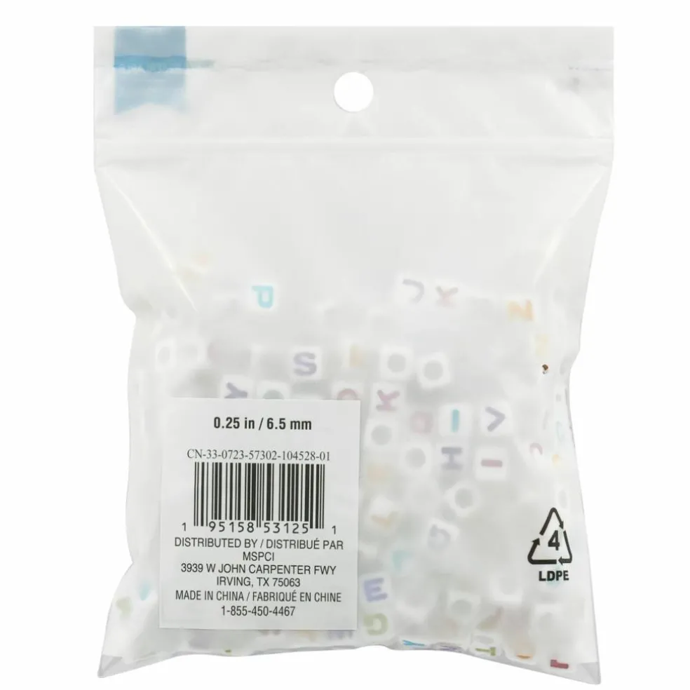 6.5mm Multicolor Alphabet Beads by Creatology™