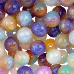 10mm Multicolor Celestial Shimmer Acrylic Round Craft Beads, 56ct. by Bead Landing™