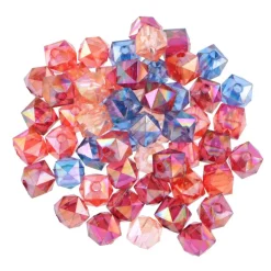 7.5mm Multicolor Square Faceted Jewel Plastic Beads, 250ct. by Bead Landingâ„¢