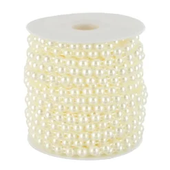 5.8mm Round Flatback Plastic Pearl Bead Garland, 50ft. by Bead Landing™