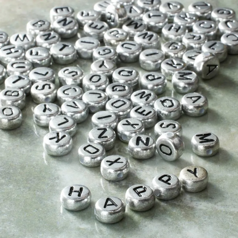 7mm Silver Round Alpha Beads, 390ct. by Bead Landing™