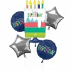 Modern Birthday 5-Piece Foil Balloon Bouquet