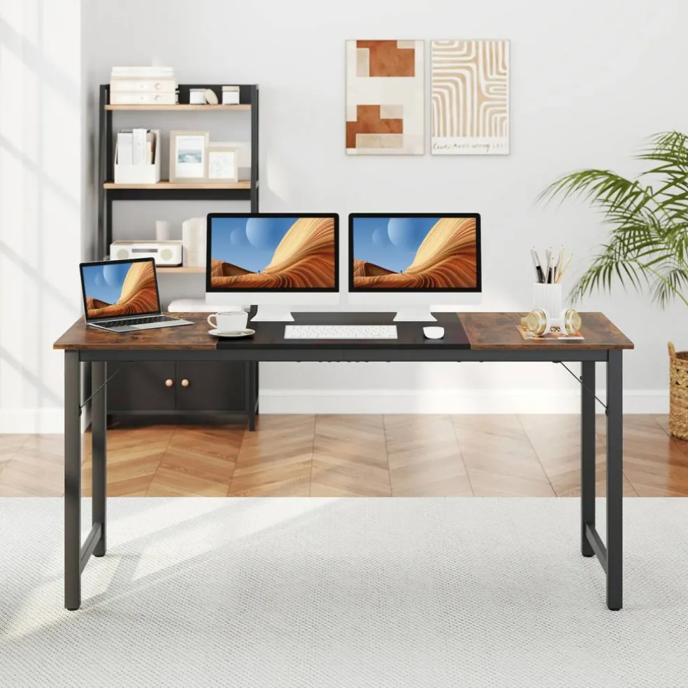 Modern Computer Desk Large 63 Inch Writing Workstation