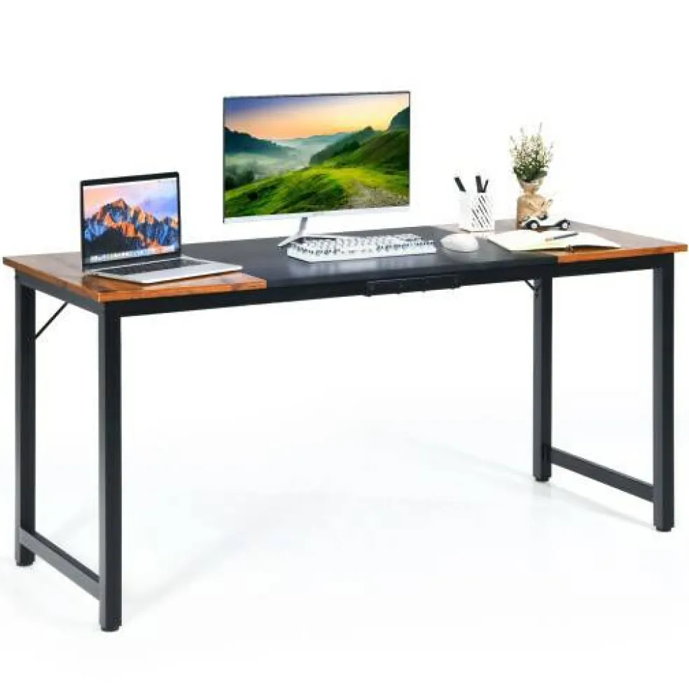Modern Computer Desk Large 63 Inch Writing Workstation