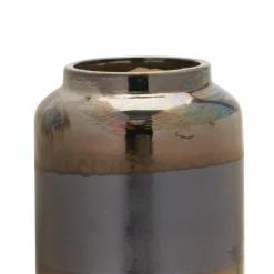 7.5" Modern Iridescent Two Tone Vase