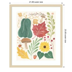 Mod Harvest II by Veronique Charron Wood Framed Wall Art Print