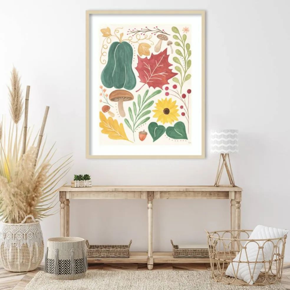 Mod Harvest II by Veronique Charron Wood Framed Wall Art Print