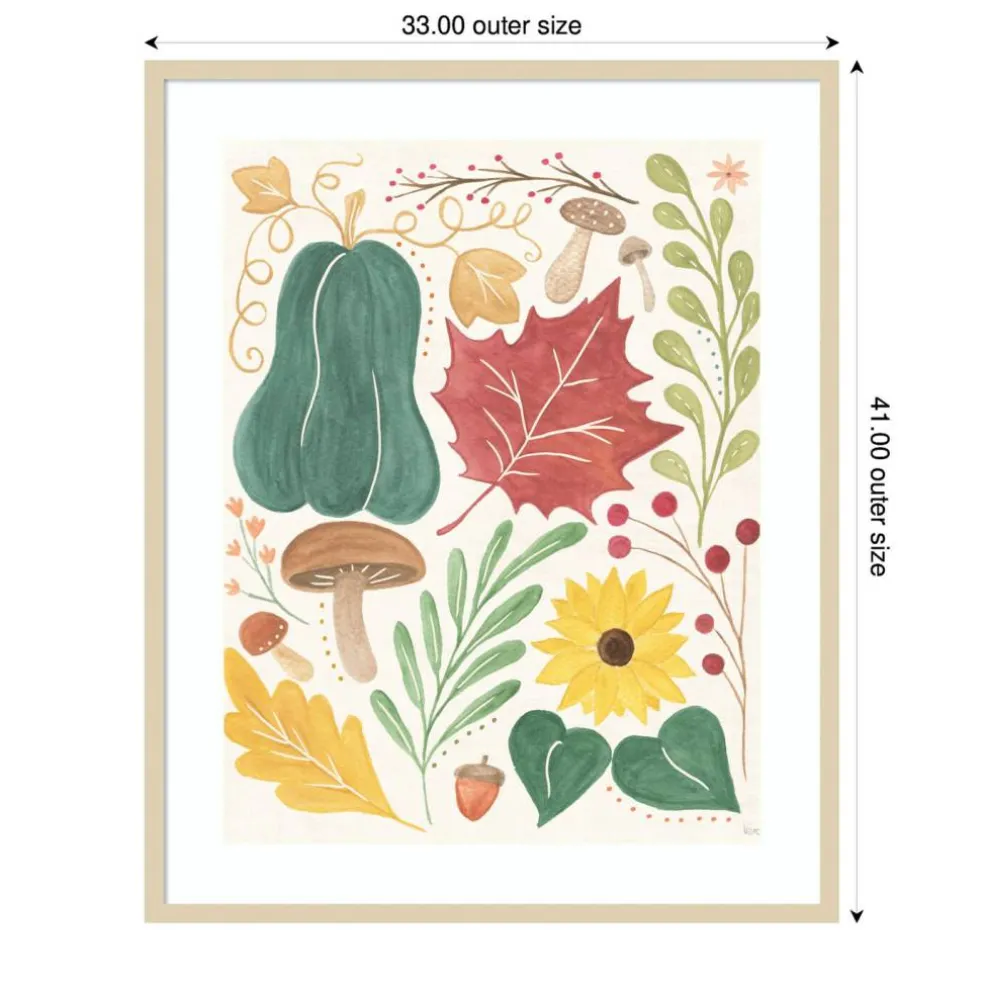 Mod Harvest II by Veronique Charron Wood Framed Wall Art Print