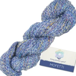 Mofetti DK Yarn - Mohair Yarn with Confetti Speckles. Fun, Soft, Colorful - unique Mohair Cotton Blend Yarn for Three Seasons.