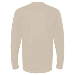 M&O Men's Gold Soft Touch Long Sleeve T-Shirt, Blank Tee for Vinyl Printing & DIY Projects