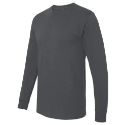M&O Men's Gold Soft Touch Long Sleeve T-Shirt, Blank Tee for Vinyl Printing & DIY Projects
