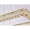 Monroe 42 inch LED double rectangle pendant in gold