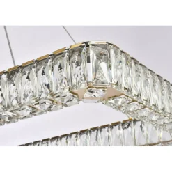 Monroe 50 inch LED Single rectangle pendant in gold