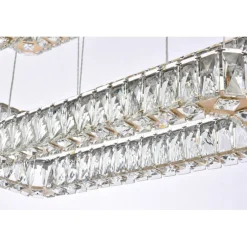 Monroe 42 inch LED triple rectangle pendant in gold