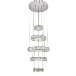 Monroe Integrated LED chip light Chrome Chandelier Clear Royal Cut Crystal