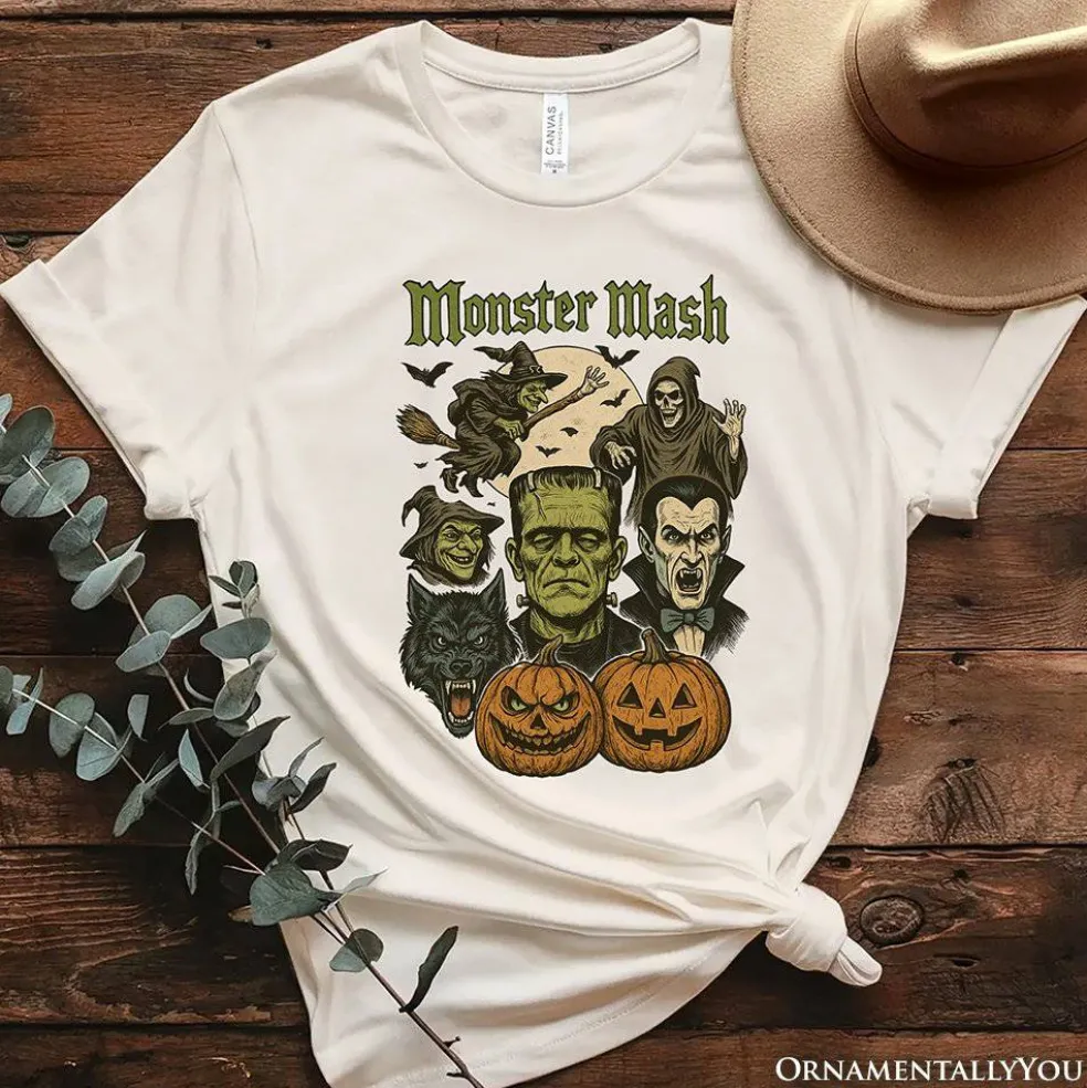 Monster Mash Classic T-Shirt, Halloween Monsters Tee for The Spooky Season