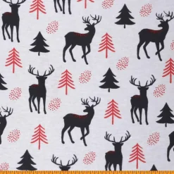 Mook Fabrics Deer/Tree Flannel Fabric [43 in. Wide] - By The Yard