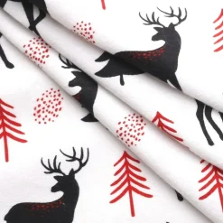 Mook Fabrics Deer/Tree Flannel Fabric [43 in. Wide] - By The Yard