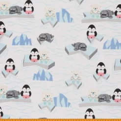 Mook Fabrics Polar Buddies Flannel Fabric [44 in. Wide] - By The Yard