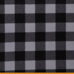 Mook Fabrics Polar Fleece Buffalo Plaid Stripe Fabric [60 in. Wide] - By The Yard