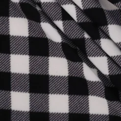 Mook Fabrics Polar Fleece Buffalo Plaid Stripe Fabric [60 in. Wide] - By The Yard