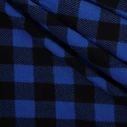 Mook Fabrics Polar Fleece Buffalo Plaid Stripe Fabric [60 in. Wide] - By The Yard