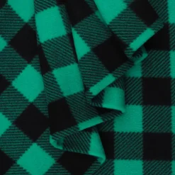 Mook Fabrics Polar Fleece Buffalo Plaid Stripe Fabric [60 in. Wide] - By The Yard