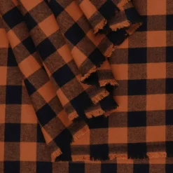 Mook Fabrics Small Buffalo Yarn Dyed Brown Flannel Fabric [58in. Wide] - By The Yard