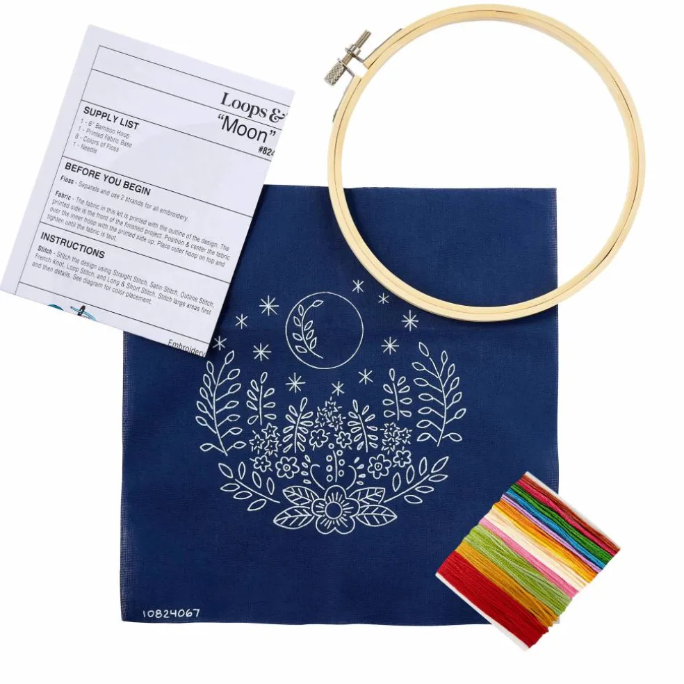 6" Moon Embroidery Kit by Loops & Threads®