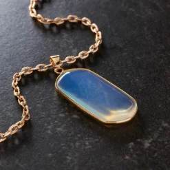 Moonstone Glass Oval Pendant by Bead Landing™