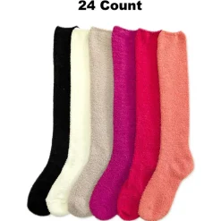 Mopas Ladies Plush Soft Knee High Socks Warm Cozy Comfort