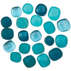 Mosaic Mercantile Glass Pebble Tiles - Turquoise, 4 oz