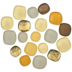 Mosaic Mercantile Glass Pebble Tiles - River Stone, 4 oz