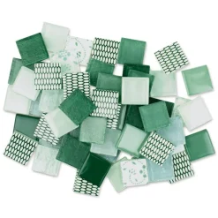 Mosaic Mercantile Patchwork Tiles - Grass/Mint Green, 1 lb