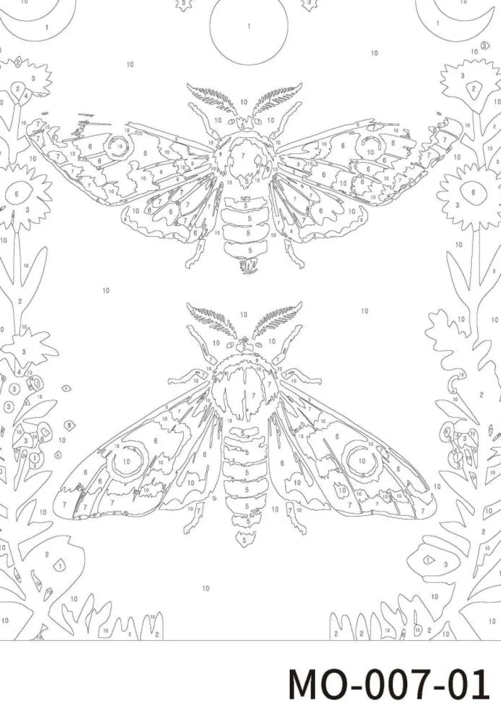 Moths Paint Marker-by-Number Kit by Artist's Loft®