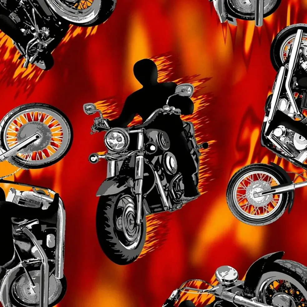 Motorcycle Fleece Fabric | Free Shipping | Buy More & Save More