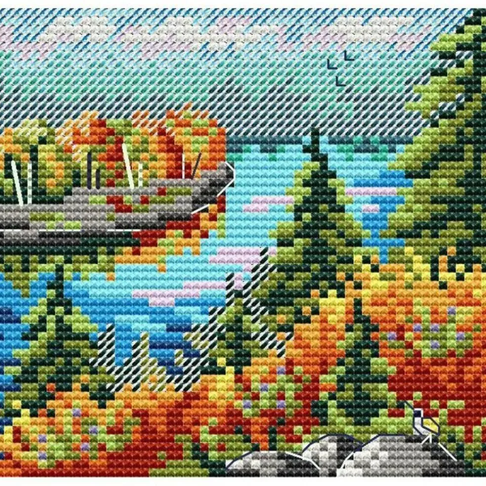 Mp Studia Autumn Forest Cross Stitch Kit