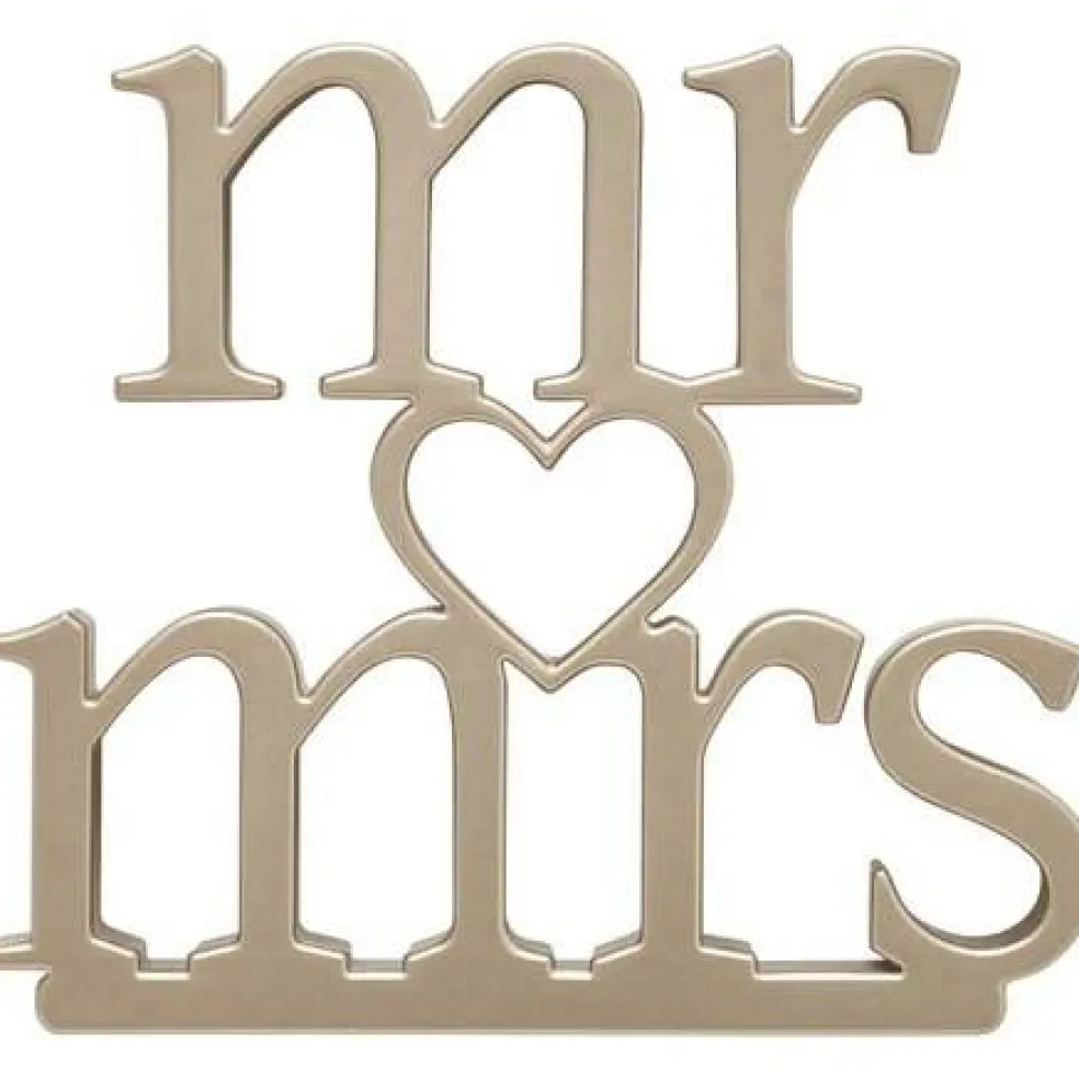 Mr. and Mrs. Wedding Ornament Topper for Cake
