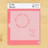 Mr. and Mrs. With Laurel Wreath Cookie Stencil