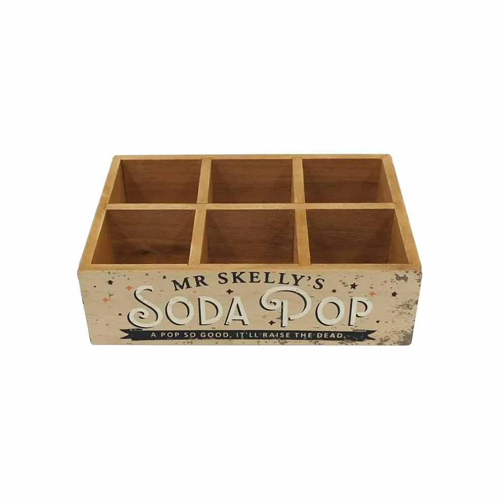 10" Mr. Skelly's Soda Pop Wood Bottle Crate by Ashland®
