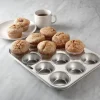Muffin and Cupcake Pan, 12 Standard Cup, Stainless Steel
