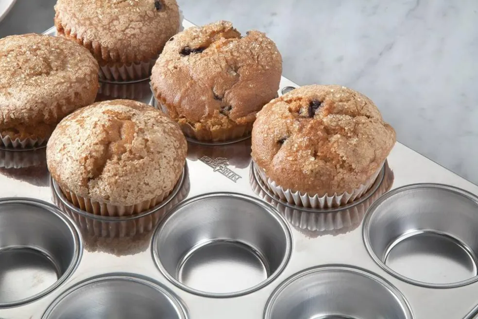 Muffin and Cupcake Pan, 12 Standard Cup, Stainless Steel