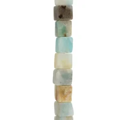 Multicolor Amazonite Cube Beads by Bead Landing™