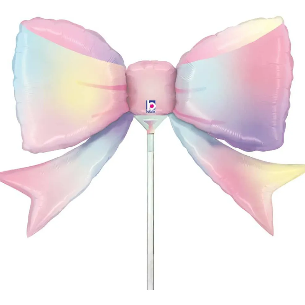 12.5" Multicolor Bow Stick Balloon