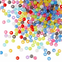 Multicolor Crackle Acrylic Round Beads, 7.5mm by Bead Landing™