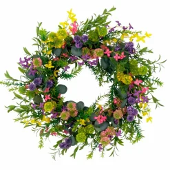 30'' Multicolored Eucalyptus Floral Spring Wreath