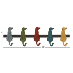 Multi Colored Metal Farmhouse Wall Hook, 5