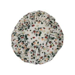 Multicolor Floral Pattern Cotton Pleated Pillow